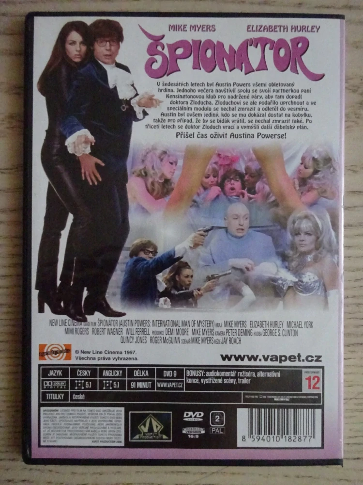 AUSTIN POWERS: ŠPIONÁTOR, DVD FILM
