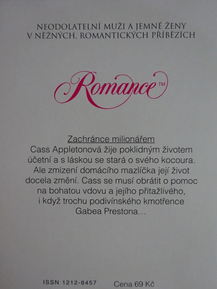 ZACHRÁNCE MILIONÁŘEM, PATRICIA SEELEYOVÁ, **an