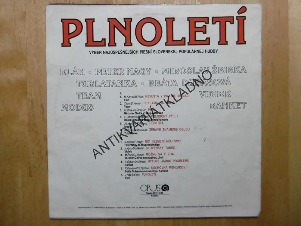 PLNOLETÍ- ELÁN, PETER NAGY, ŽBIRKA, TUBLATANKA, MODUS,BANKET