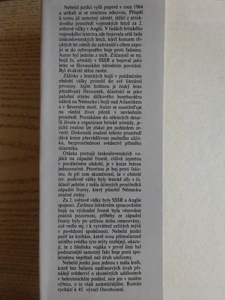 NEBEŠTÍ JEZDCI, FILIP JÁNSKÝ, **an