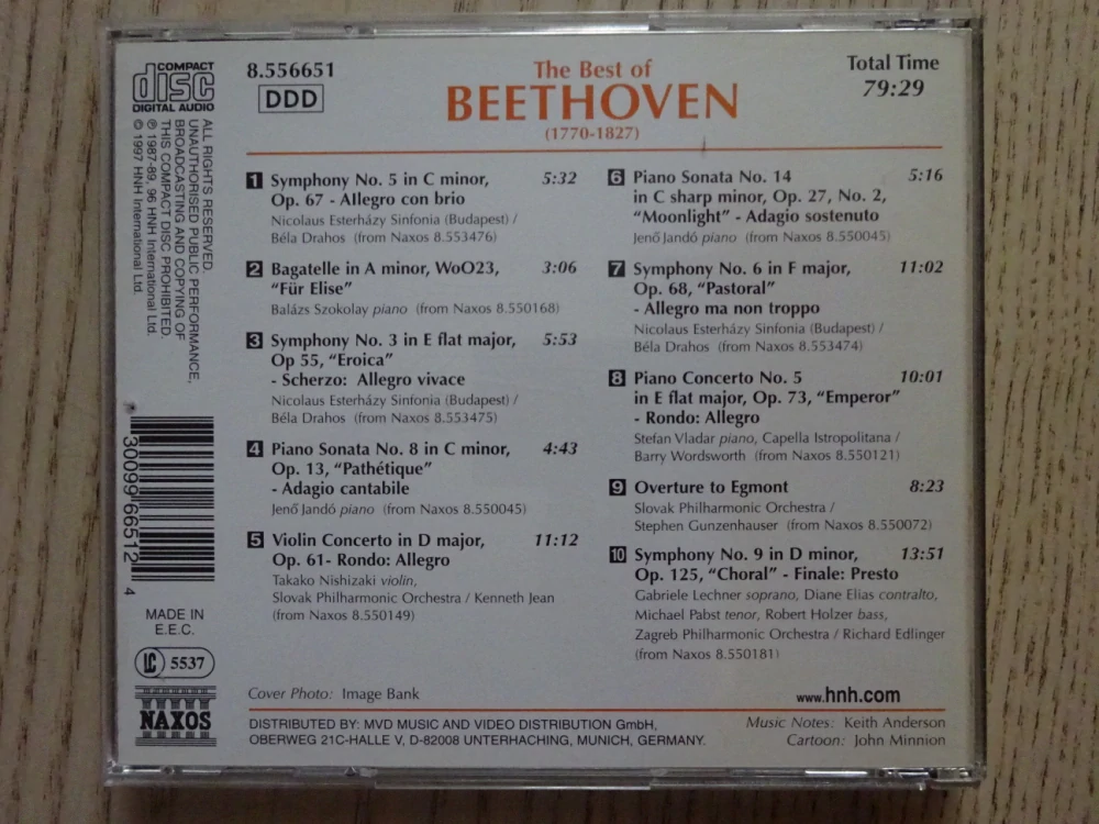 THE BEST OF BEETHOVEN, CD HUDBA