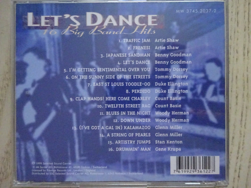 LET'S DANCE, 16 BIG BAND HITS, CD HUDBA