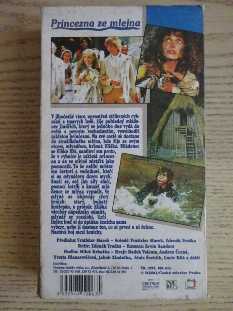 PRINCEZNA ZE MLEJNA, VHS VIDEOKAZETA