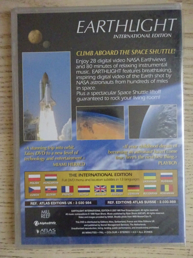 EARTHLIGHT, INTERNATIONAL EDITION, DVD FILM DOKUMENT