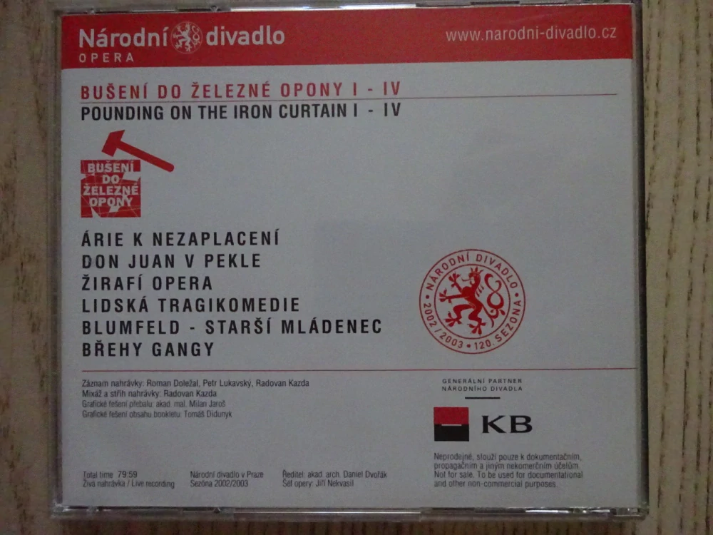 BUŠENÍ DO ŽELEZNÉ OPONY I-IV, CD MLUVENÉ SLOVO