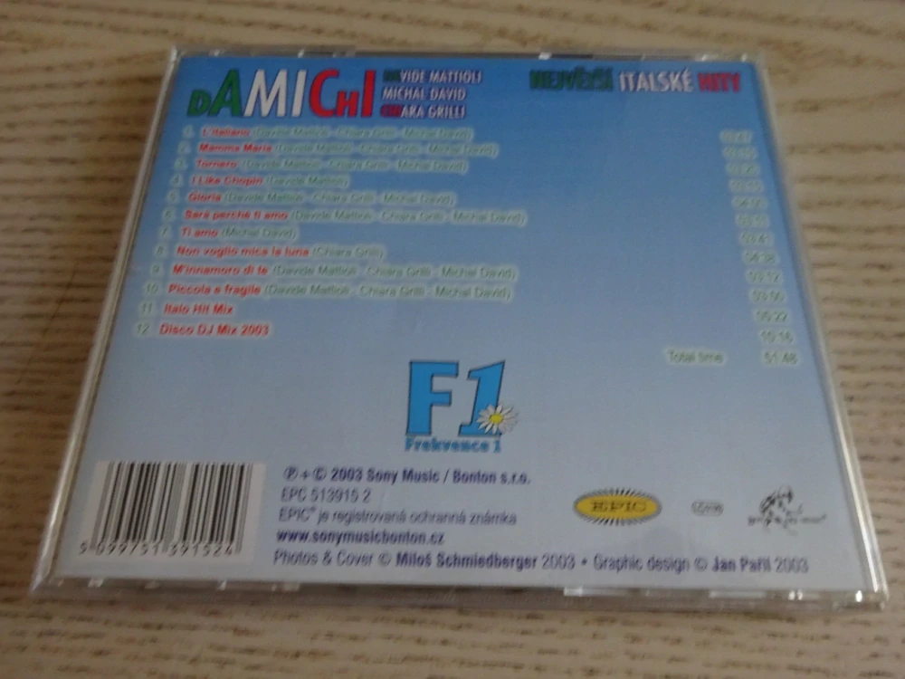 NEJVĚTŠÍ ITALSKÉ HITY, DAMICHI, CD HUDBA