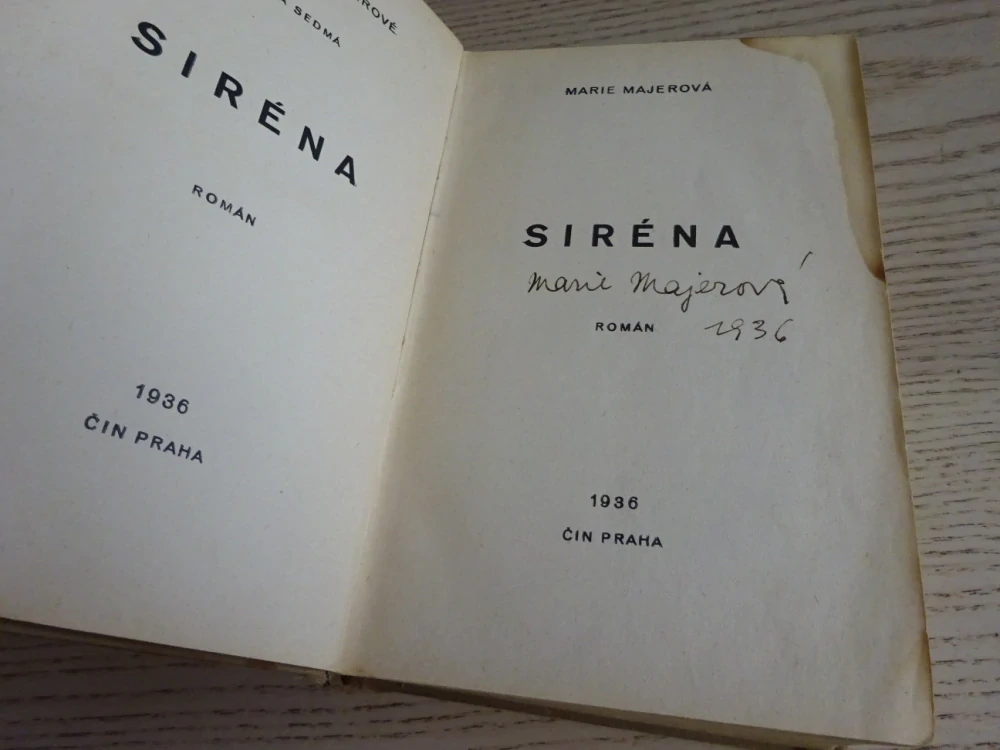 SIRÉNA, MARIE MAJEROVÁ - AUTOGRAM, **an