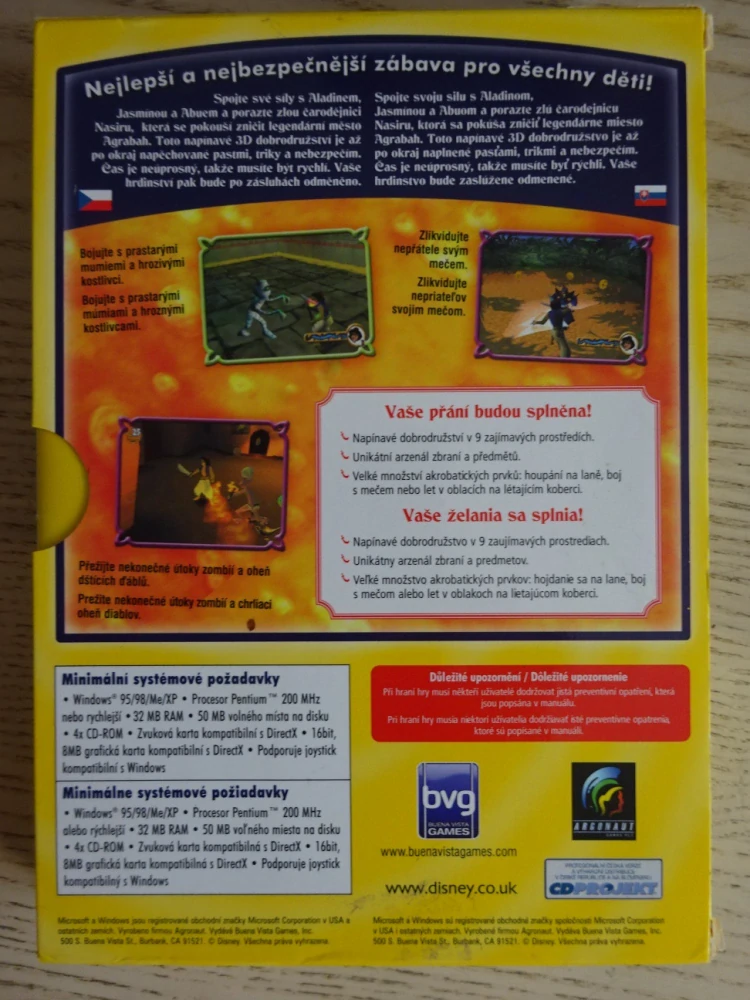 DISNEY ALADIN: NASIŘINA POMSTA, PC HRA