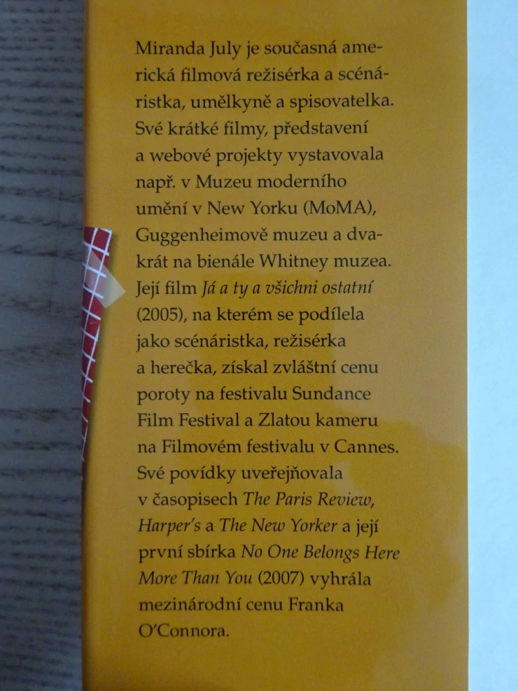 NIKDO SEM NEPATŘÍ VÍC NEŽ TY, MIRANDA JULY, **an