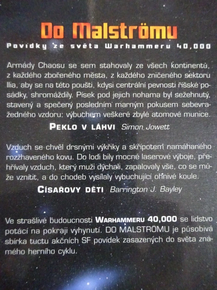 DO MALSTRÖMU, WARHAMMER 40 000, GASCOIGNE, JONES, **an