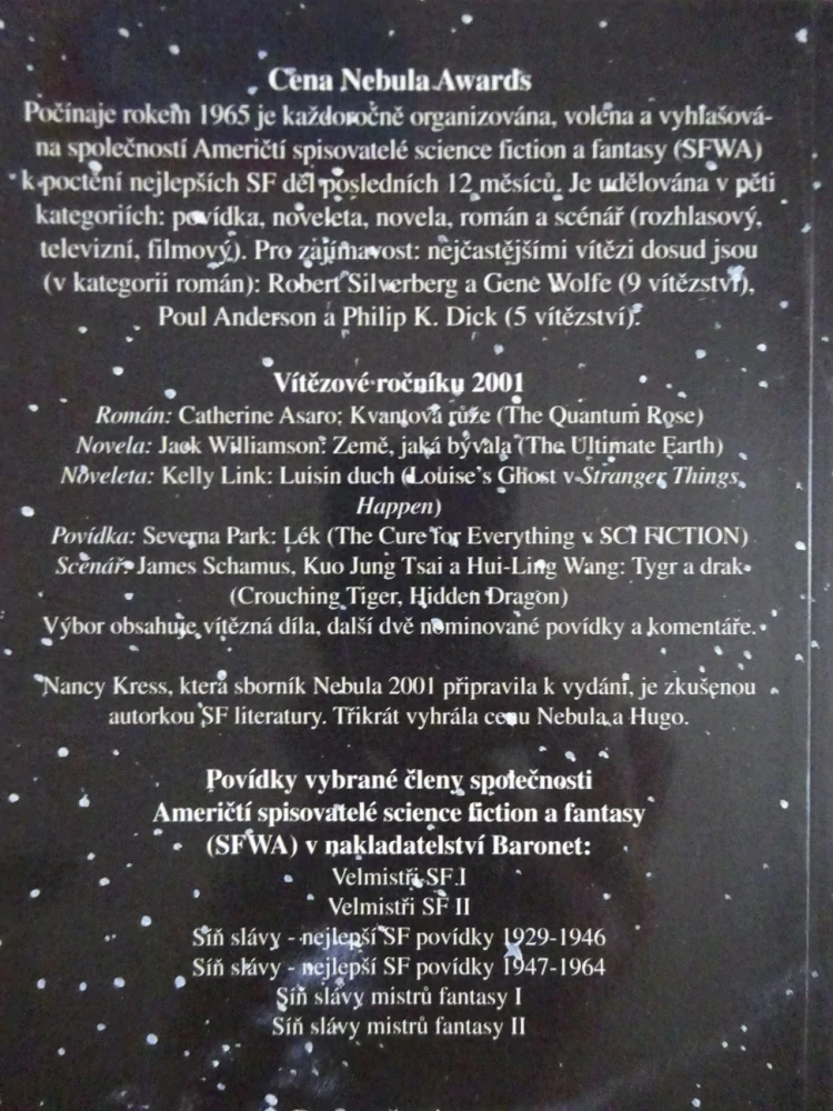 2001 NEBULA AWARDS, NANCY KRESS, **an