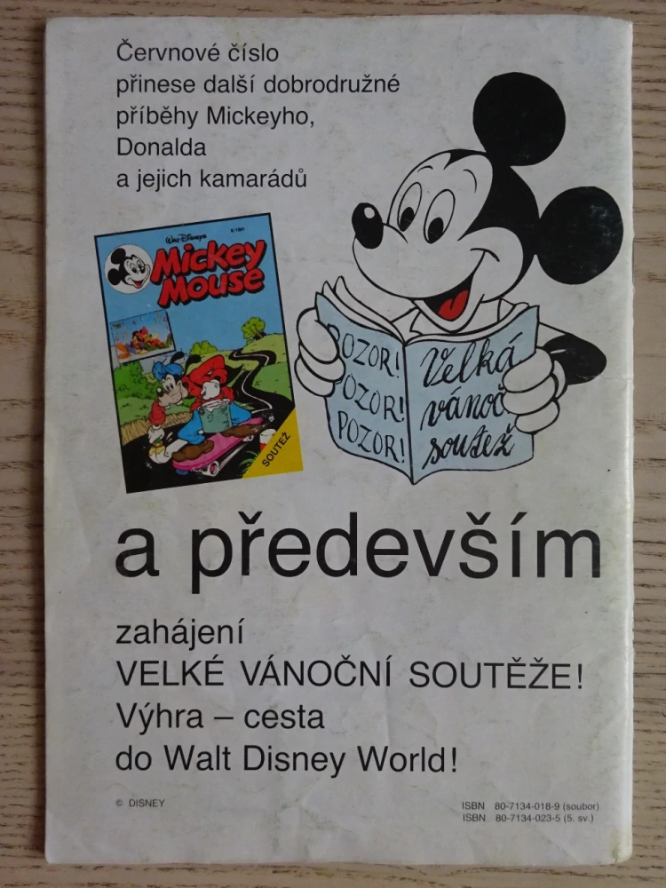 MICKEY MOUSE, KOMIKS, DISNEY, 5/1991