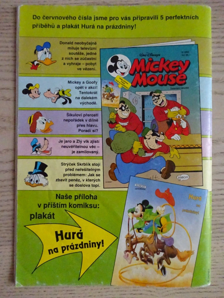 MICKEY MOUSE, KOMIKS, DISNEY, 5/1993