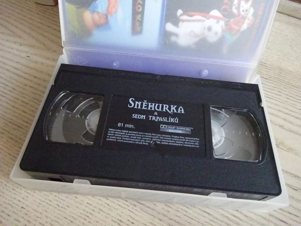SNĚHURKA A SEDM TRPASLÍKŮ, VHS VIDEOKAZETA