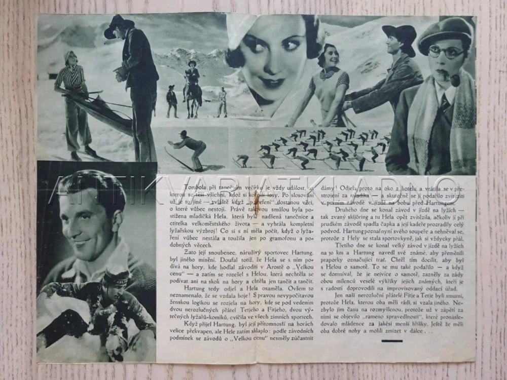 DOBRODRUŽSTVÍ V ENGADINU, W. RIML, BIO PROGRAM Č. 22, 1933