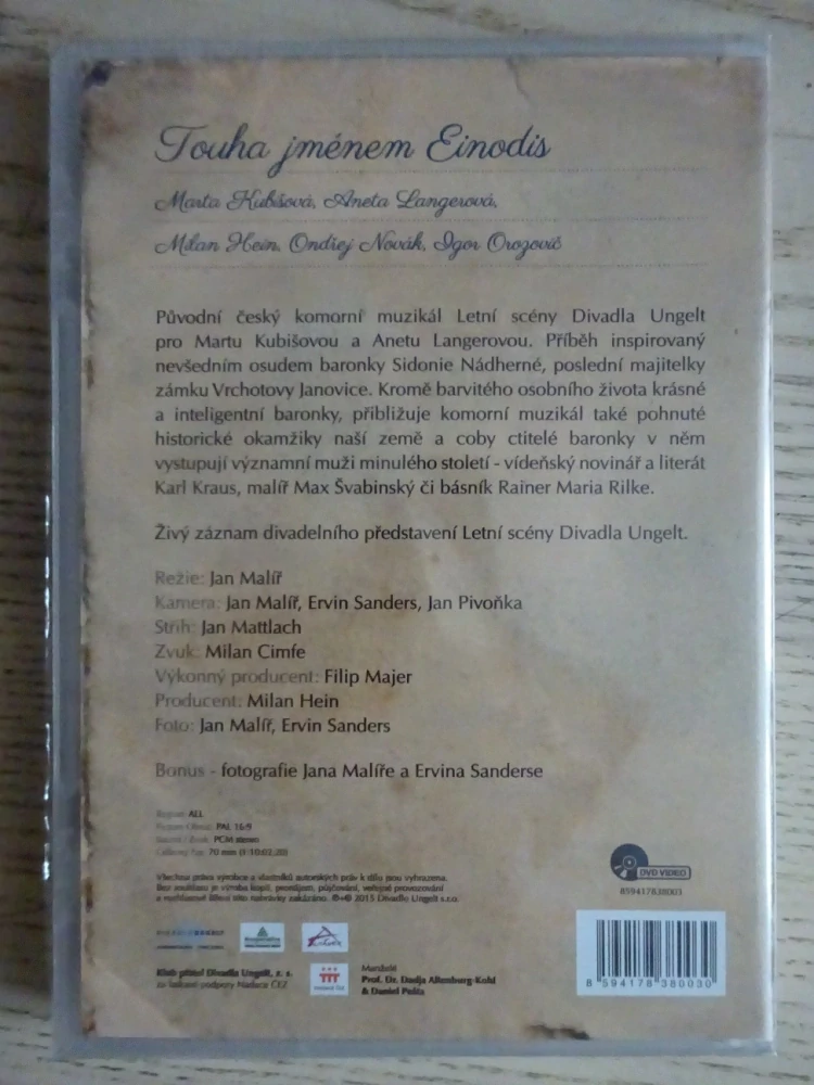 TOUHA JMÉNEM EINODIS, MARTA KUBIŠOVÁ, ANETA LANGEROVÁ, DVD HUDBA