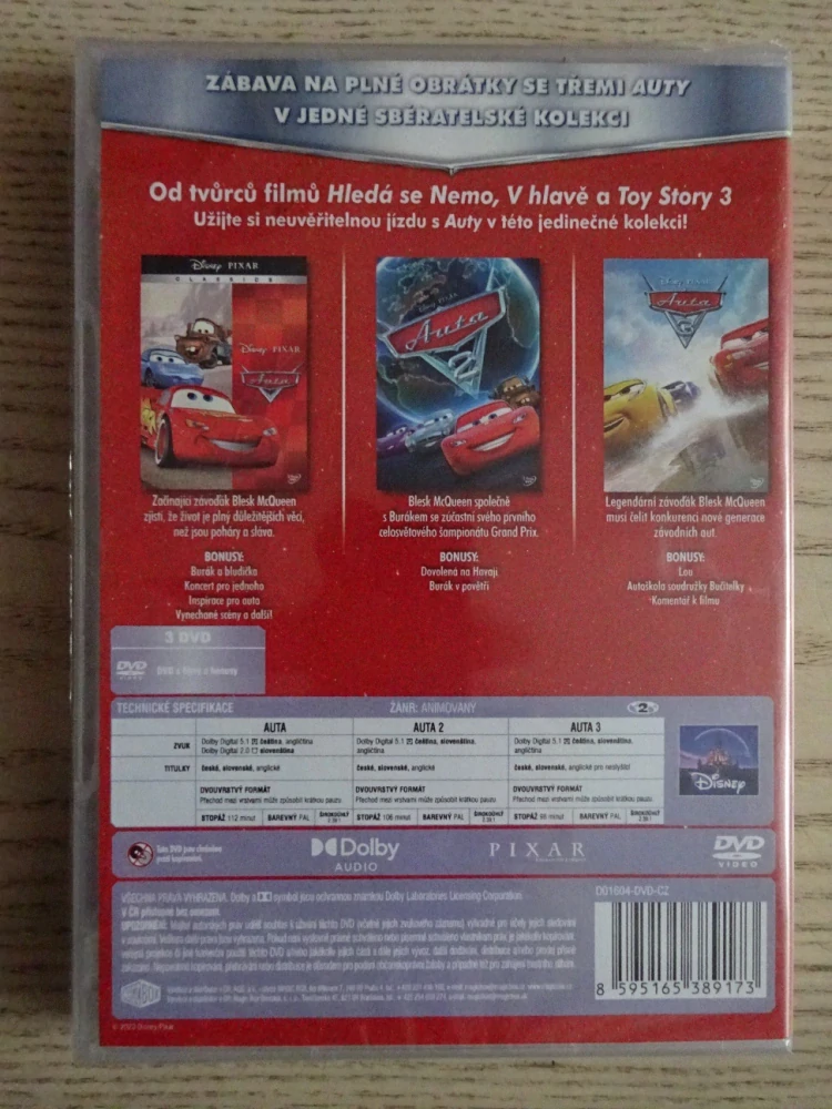 AUTA 1-3, DVD FILM