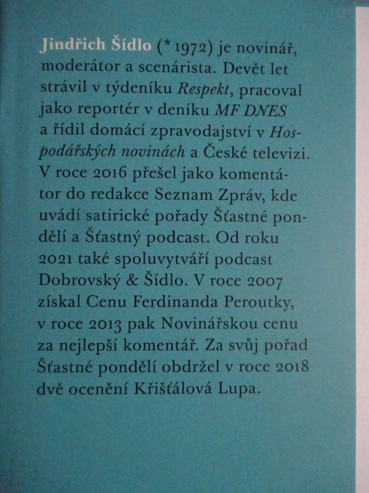 JINDŘICH ŠÍDLO, JÁ SI TO VŠECHNO PAMATUJU, MICHAEL ROZSYPAL, **an