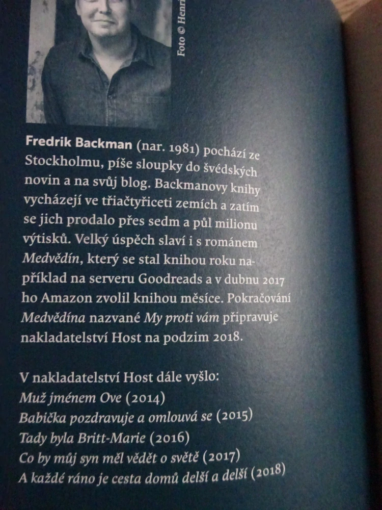 MEDVĚDÍN, FREDERIK BACKMAN, **an