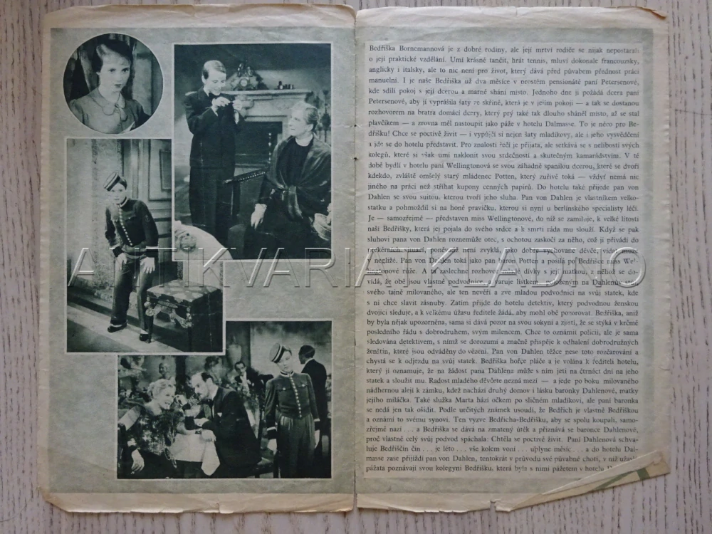 PÁŽE Z HOTELU DALMASSE, W. STEINBECK, BIO PROGRAM Č. 113, 1933