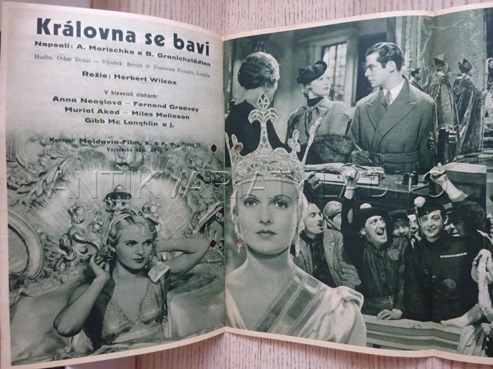 KRÁLOVNA SE BAVÍ, F. GRAAVEY, BIO PROGRAM Č. 148, 1934