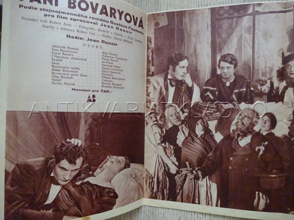PANÍ BOVARYOVÁ, M. DEARLY, BIO PROGRAM Č. 151, 1934