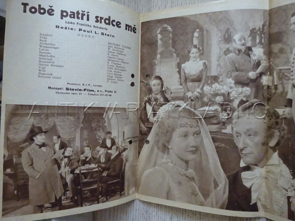 TOBĚ PATŘÍ SRDCE MĚ, R. TAUBER, BIO PROGRAM Č. 169, 1934