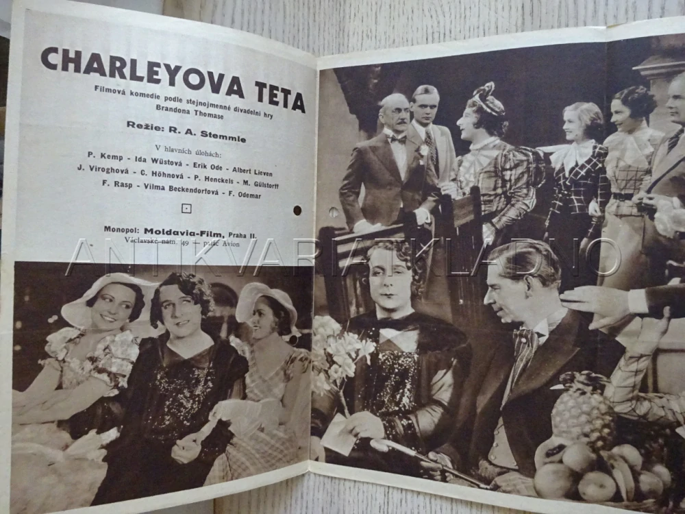 CHARLEYOVA TETA, P. KEMP, BIO PROGRAM Č. 173, 1934