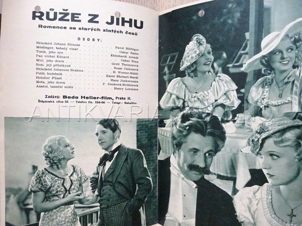 RŮŽE Z JIHU, P. HORBIGER, BIO PROGRAM Č. 195, 1934