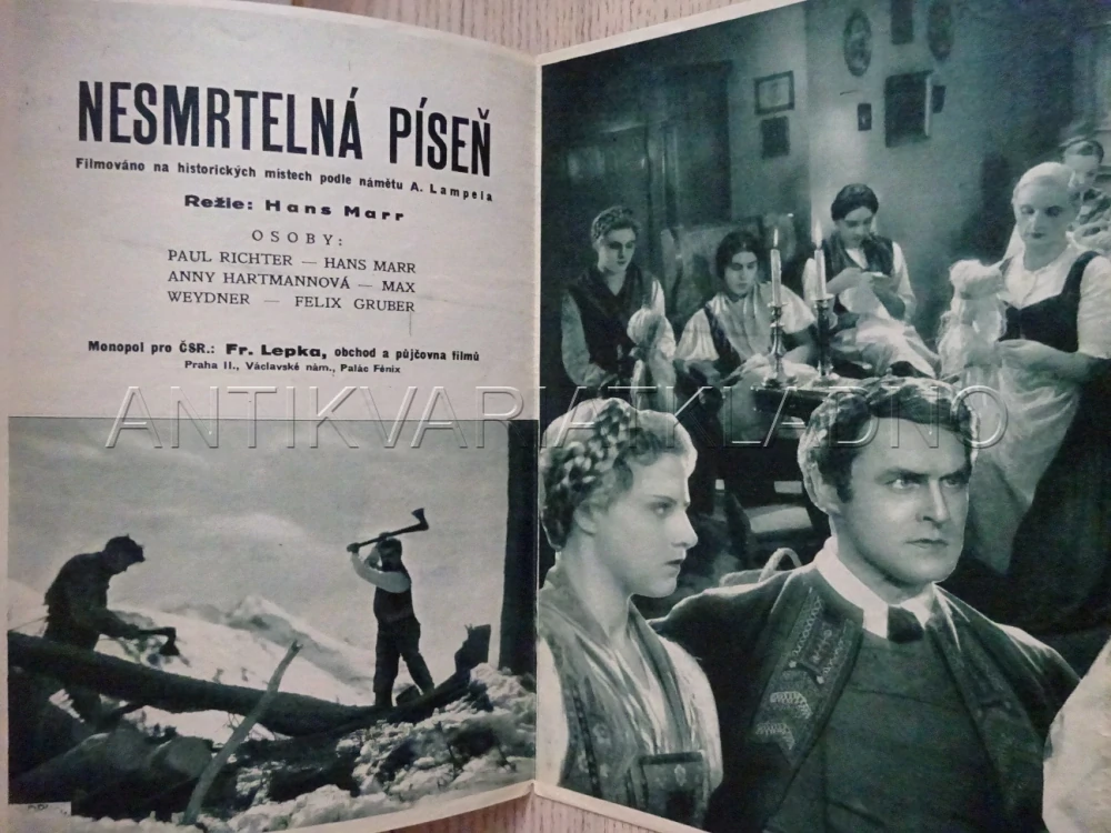 NESMRTELNÁ PÍSEŇ, P. RICHTER, BIO PROGRAM Č. 196, 1934