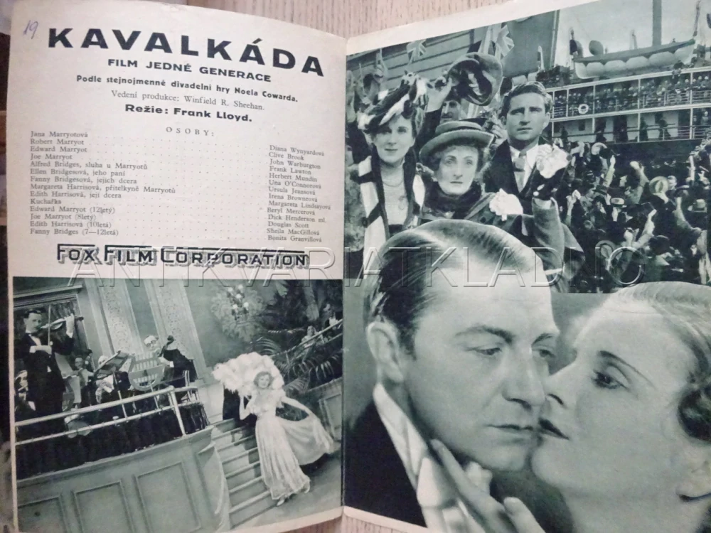 KAVALKÁDA, D. WYNYARD, BIO PROGRAM Č. 235, 1935