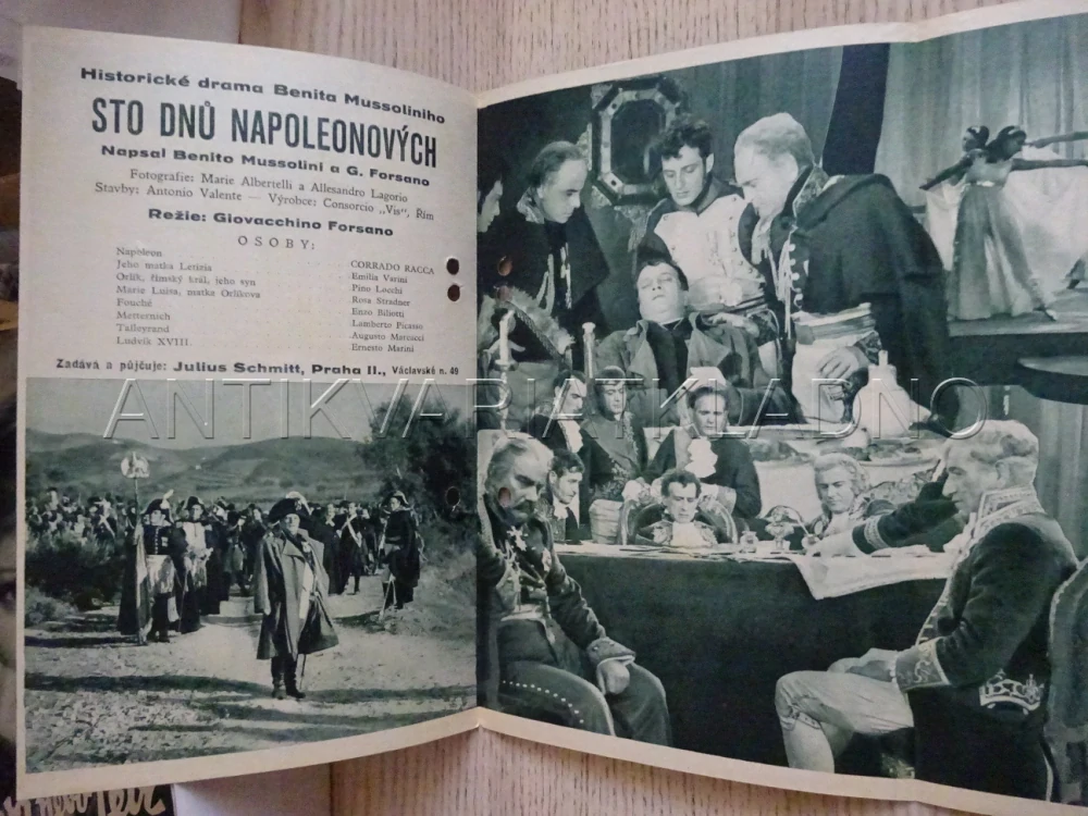 STO DNŮ NAPOLEONOVÝCH, C. RACCA, BIO PROGRAM Č. 271, 1935