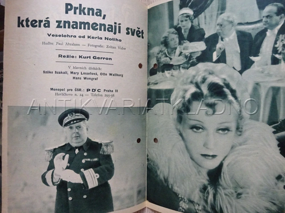 PRKNA, KTERÁ ZNAMENAJÍ SVĚT, S. SZAKALL, BIO PROGRAM Č. 316, 1935