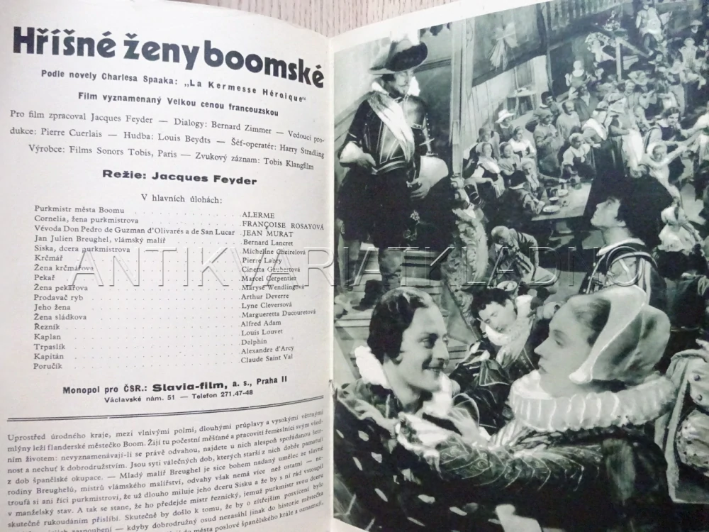 HŘÍŠNÉ ŽENY BOOMSKÉ, A. ALERME, BIO PROGRAM Č. 332, 1935