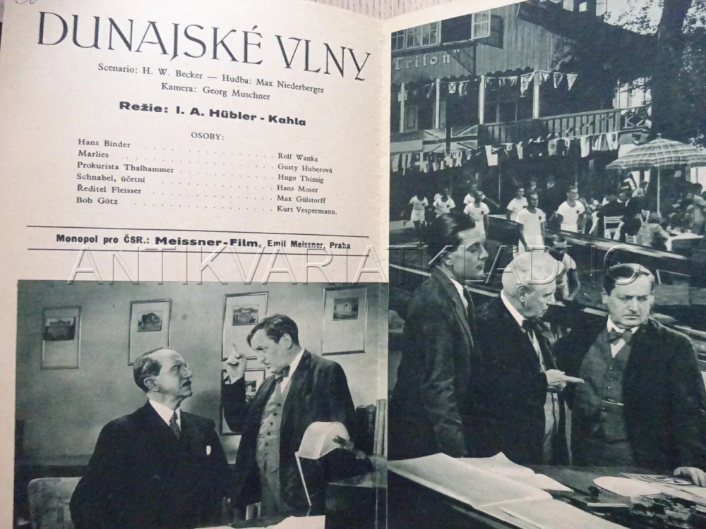 DUNAJSKÉ VLNY, R. WANKA, BIO PROGRAM Č. 346, 1936