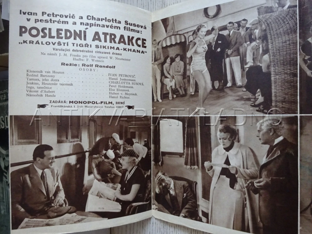 POSLEDNÍ ATRAKCE, I. PETROVIČ, BIO PROGRAM Č. 356, 1936