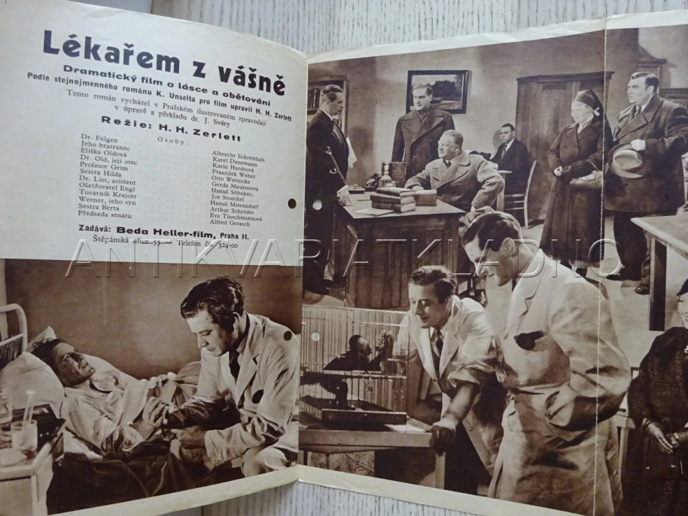 LÉKAŘEM Z VÁŠNĚ, A. SCHOENHALS, BIO PROGRAM Č. 371, 1936
