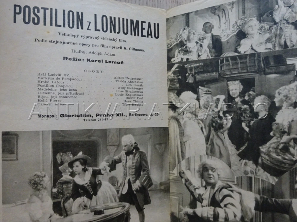 POSTILION Z LONJUMEAU, A. NEUGERBAUER, BIO PROGRAM Č. 396, 1936