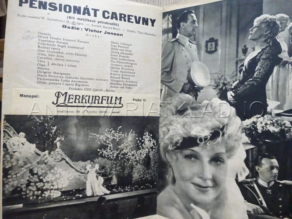 PENSIONÁT CAREVNY, M. CEBOTARI, BIO PROGRAM Č. 399, 1936