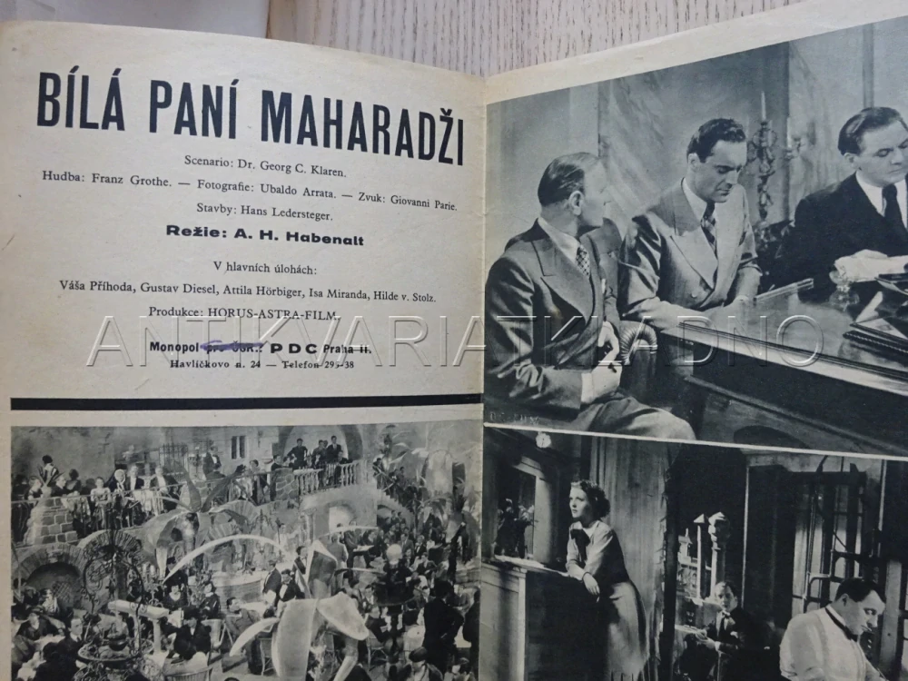 BÍLÁ PANÍ MAHARADŽI, V. PŘÍHODA, BIO PROGRAM Č. 409, 1936