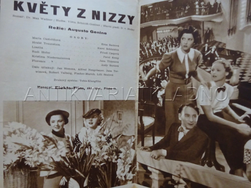 KVĚTY Z NIZZY, E. SACK, BIO PROGRAM Č. 417, 1936