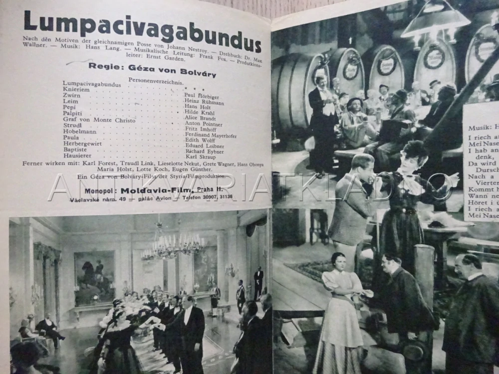 LUMPACIVAGABUNDUS, P. HORBIGER, BIO PROGRAM Č. 434, 1936