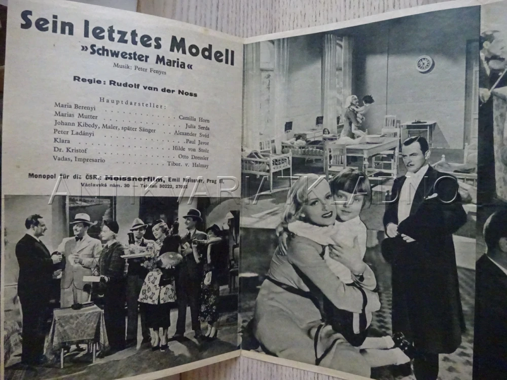 JEHO POSLEDNÍ MODEL, C. HORN, BIO PROGRAM Č. 470, 1936