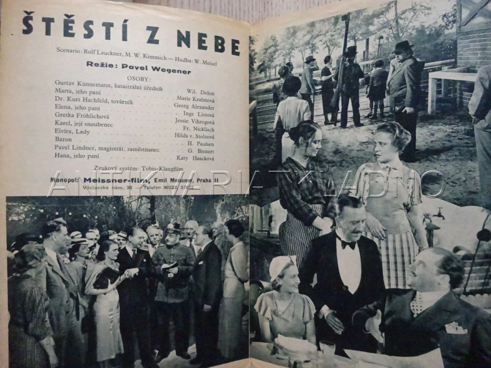 ŠTĚSTÍ Z NEBE, W. DOHM, BIO PROGRAM Č. 487, 1937