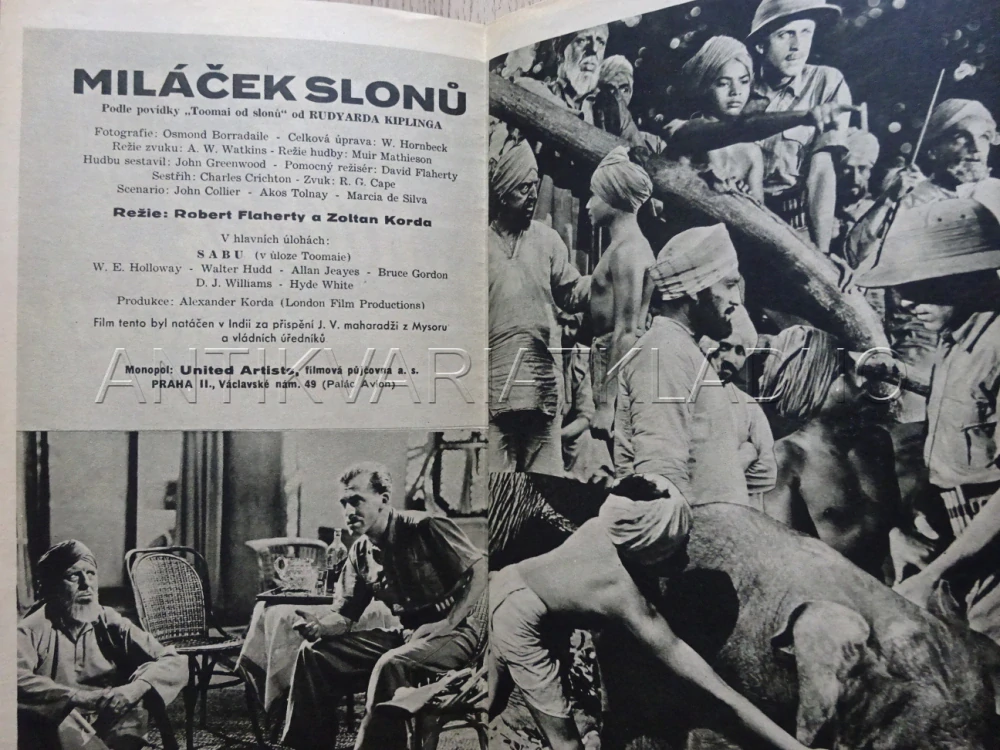 MILÁČEK SLONŮ, W. E. HOLLOWAY, BIO PROGRAM Č. 506, 1937