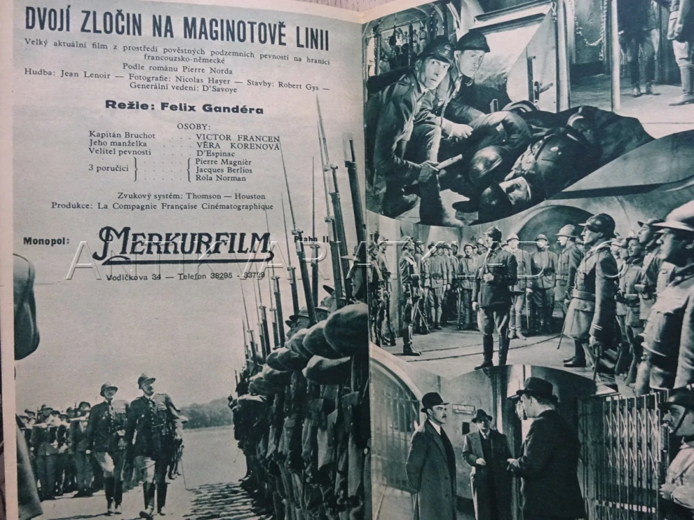 DVOJÍ ZLOČIN NA MAGINOTOVĚ LINII, V. FRANCEN, BIO PROGRAM Č. 526, 1937