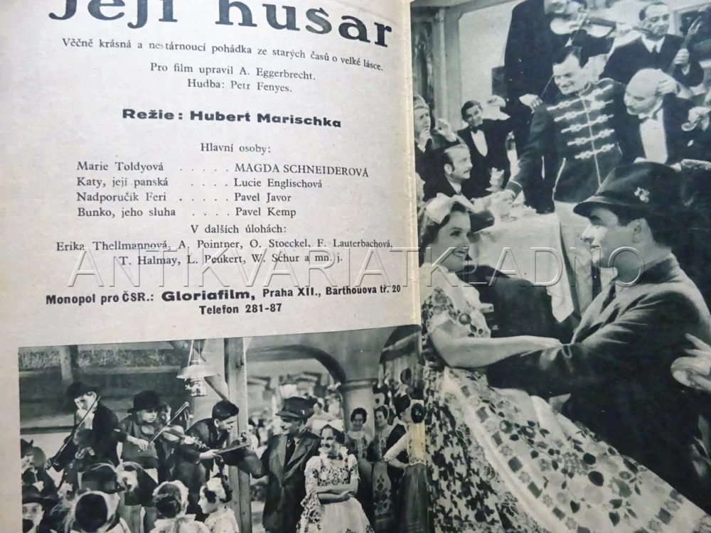 JEJÍ HUSAR, M. SCHNEIDER, BIO PROGRAM Č. 573, 1938