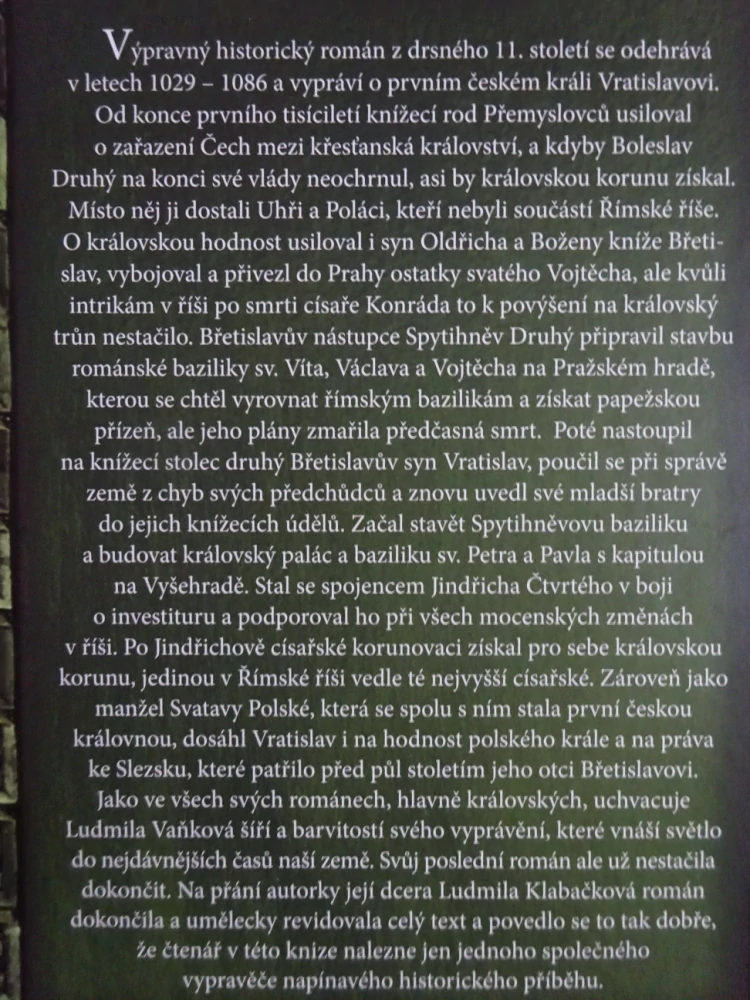 PRVNÍ KRÁL, LUDMILA VAŇKOVÁ, LUDMILA KLABAČKOVÁ, **an