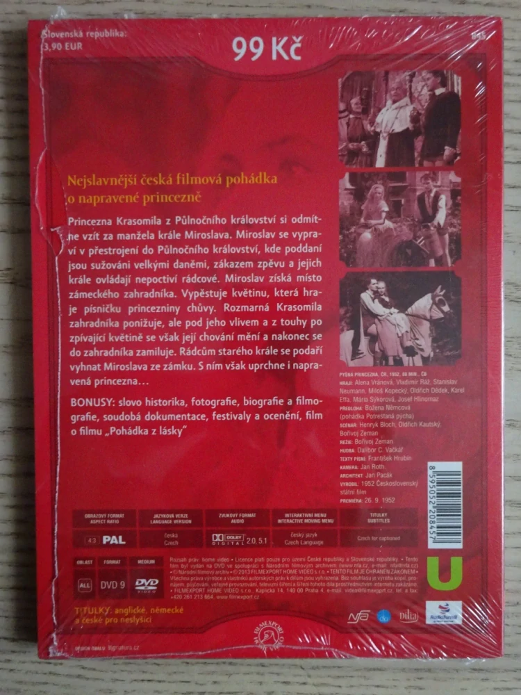 PYŠNÁ PRINCEZNA, A. VRÁNOVÁ, DVD FILM ČR