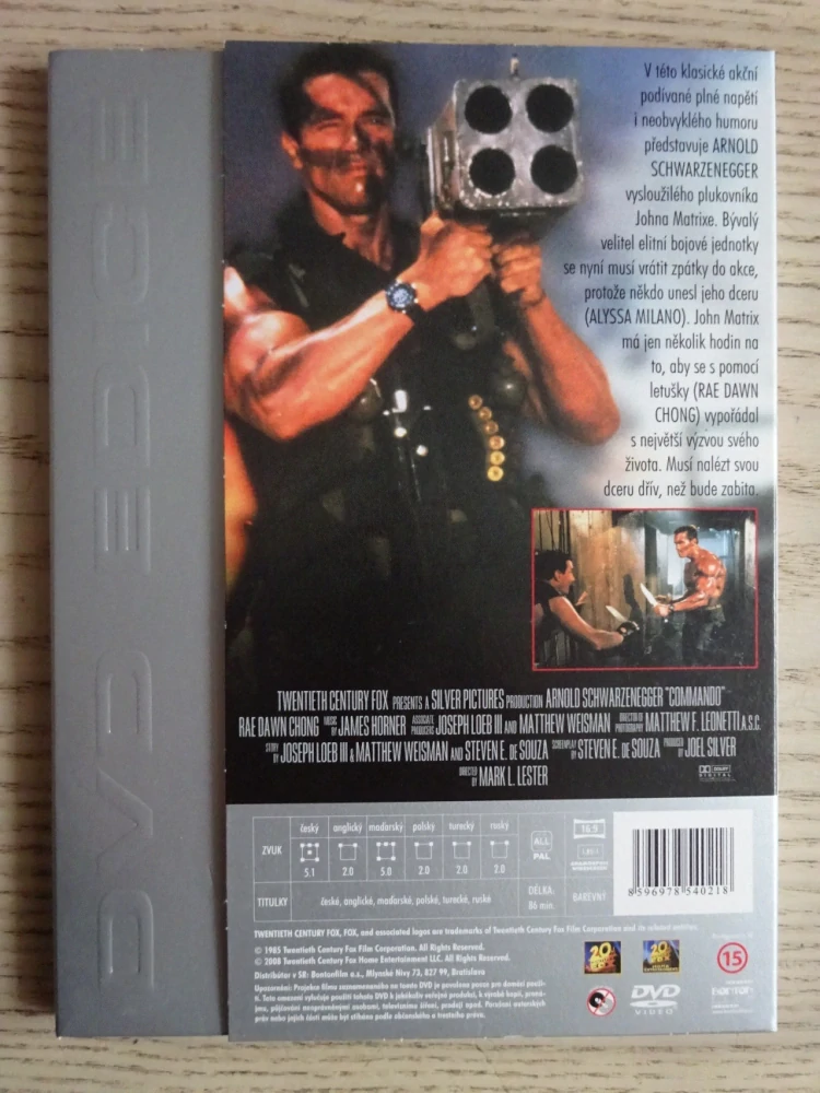KOMANDO, A. SCHWARZENEGGER, DVD FILM